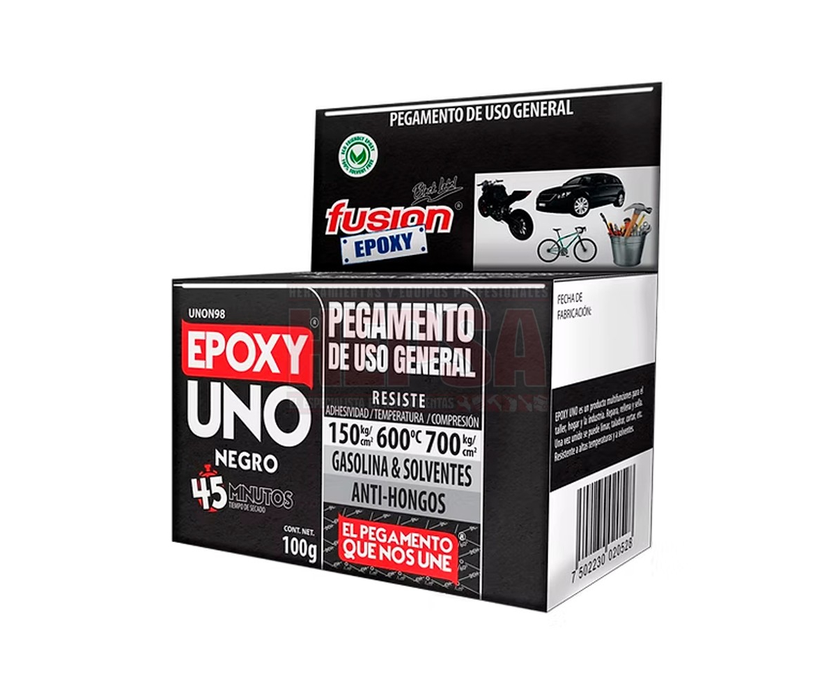 ACERO PLASTICO EPOXI FUSION UNO NEGRO 100 GR
