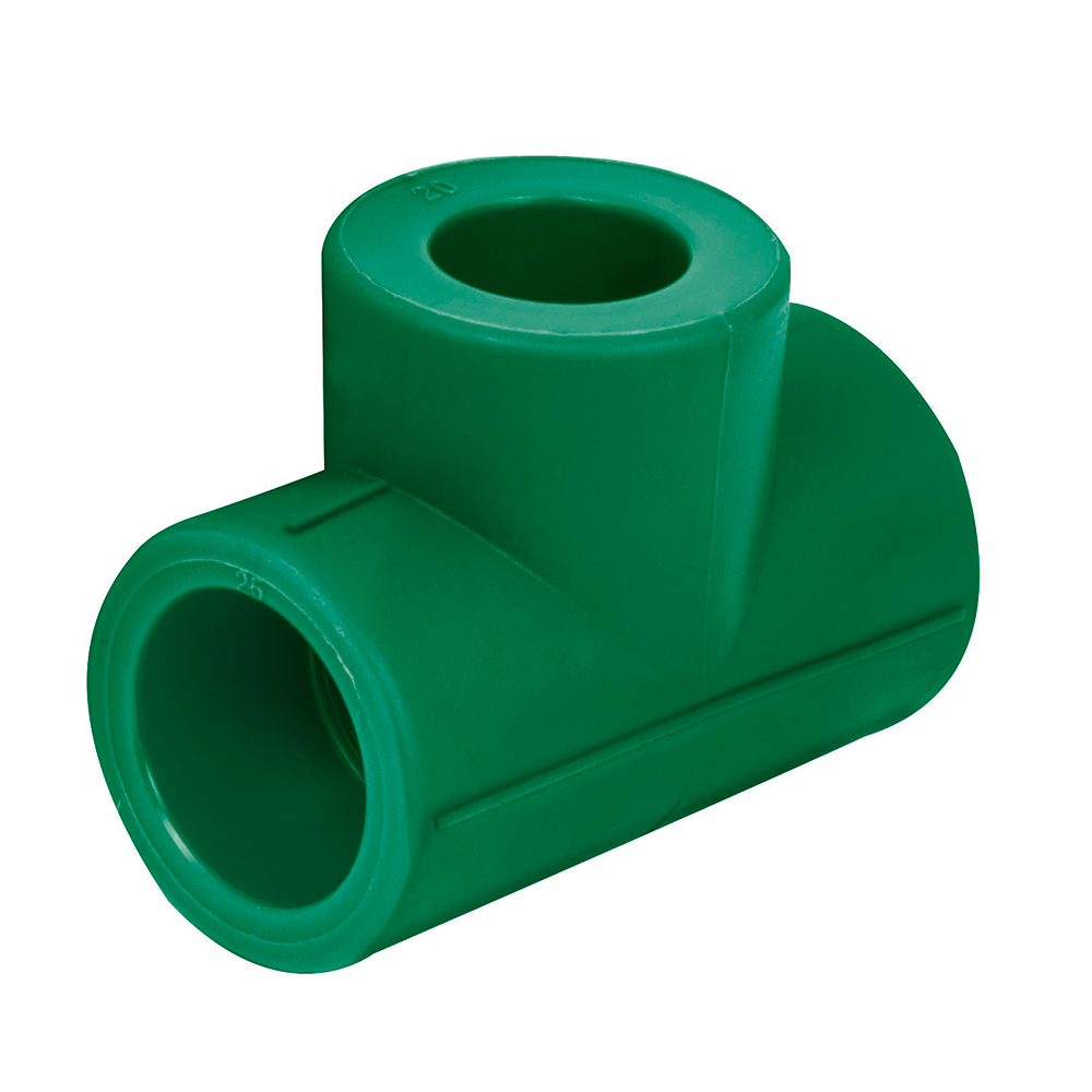 PPR TEE VERDE REDUCIDA 3/4" X 1/2" (25X20MM)